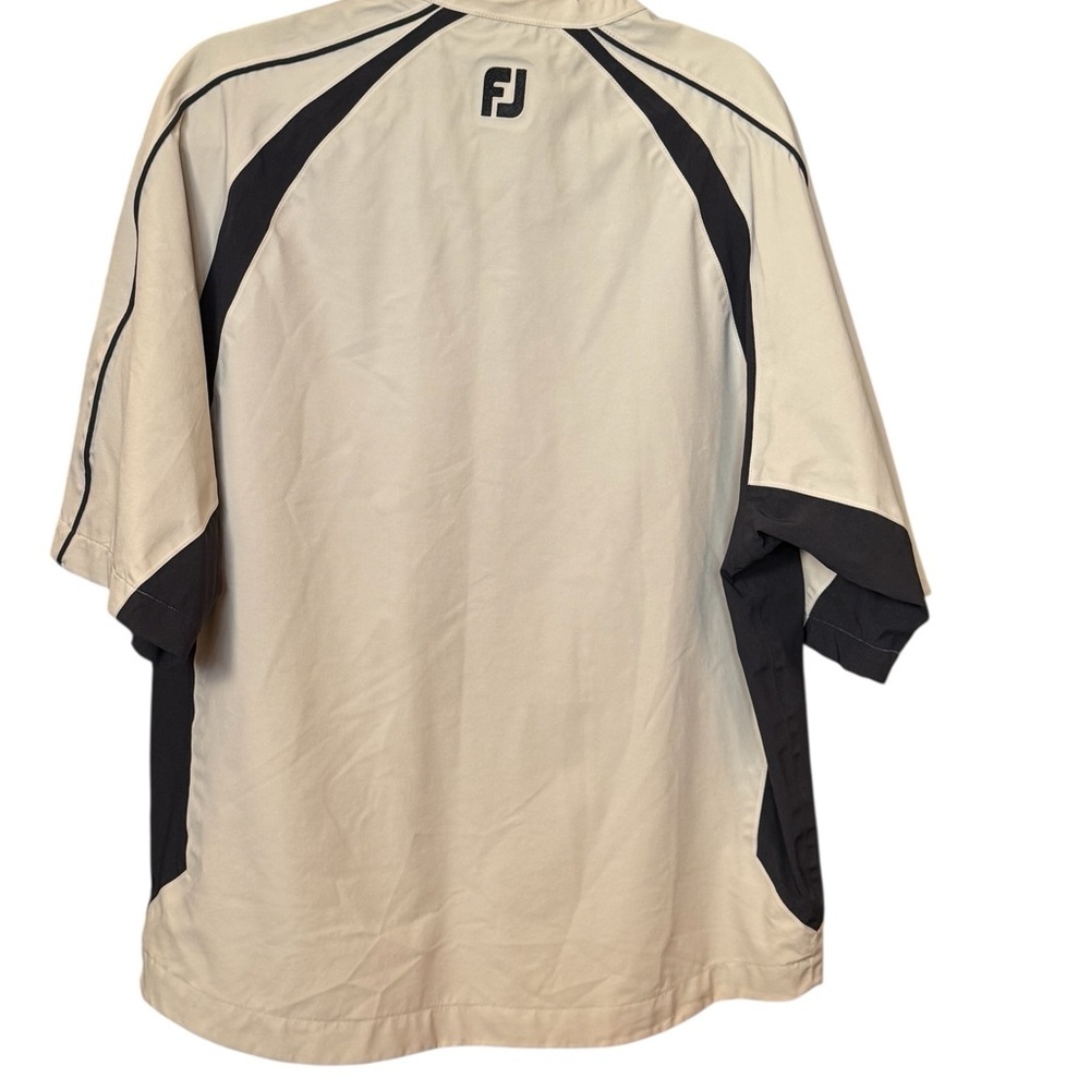 FootJoy DryJoys Tour Collection Golf Rain Jacket Beige Black M - Picture 6 of 7